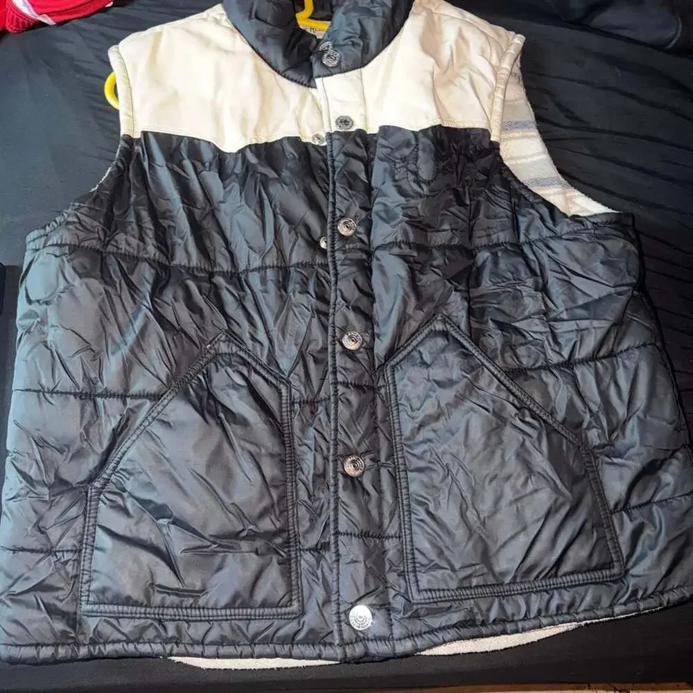 True Religion Men's Colorblock Quilted Puffer Vest Size XXXL